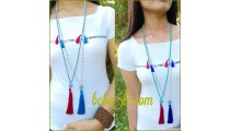 triple tassels necklaces beads fashion pyrus