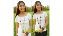wooden beads mala tassels necklaces fashion 