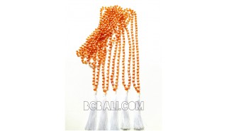 crystal beads necklaces tassels mono color style