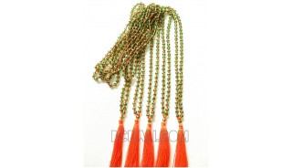 crystal beading necklaces tassels mono color