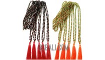 crystal beading necklaces tassels mono color