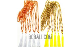 crystal beads necklaces tassels mono color style