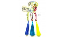 3color beaded original stone necklaces tassels bali