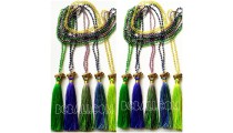 5color tassels necklaces crystal bead pendant elephant