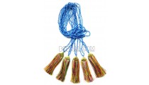 golden chrome tassel mix color stone bead necklaces