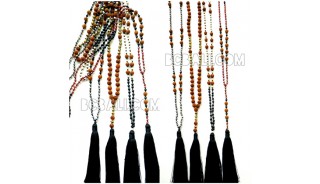 mix tassels mala beaded necklace yoga bali