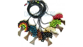 palm tree necklaces wooden strings 7 color