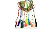 tassels crystal small beads pendant necklaces bali