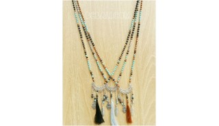 bali beads charms pendant tassels necklaces bronze 