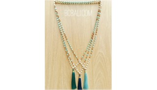 bali handmade necklaces tassels pendant design