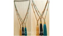 3color king cup tassels necklaces crystal exclusive