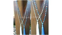 bali handmade prayer necklaces beads ceramic two color