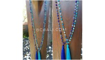 ceramic stones glass beads necklaces tassels bali