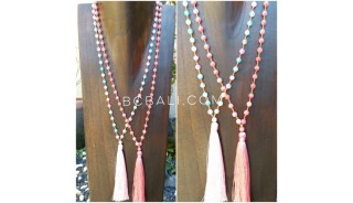 stones ceramic beads prayer handmade necklaces