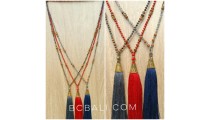 exclusive golden king cup tassels beads necklaces 3color