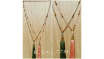 golden cup exclusive necklaces tassels crystal bead