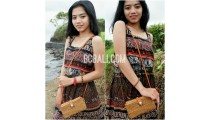bali ethnic rattan grass handmade handbag leather handle
