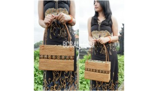 women ladies handbag from grass straw hand woven 