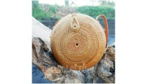 around circle handbags ethnic unique style full handmade hand woven rattan