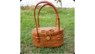 coin purses bag small rattan handwoven unique design