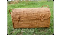 cosmetic handbag rattan handmade grass handwoven antique