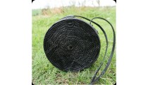 new black color ata rattan grass handwoven handbag circle design