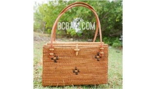 casual ethnic design ata grass rattan bags purse full handmade process