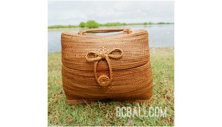 unique handwoven full handmade natural ata grass handbag bali