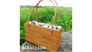 women handbag rattan grass handwoven made in bali