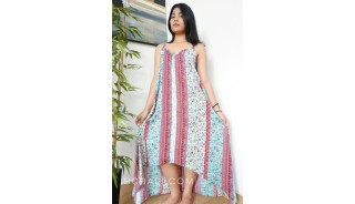 bali clothing long dress sleeveless fashion handmade hand printing