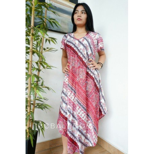 bali dressed women fashion bali clothing hand stamp rayon bali