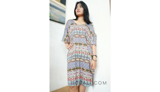 bali fashion dress rayon fabric printing casual design