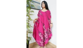 large clothing long dress fashion handmade hand printing red