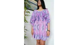 short dress bali clothing fashion fabric printing rayon purple