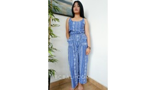 women fashion with jumpsuit hand printing rayon batik bali