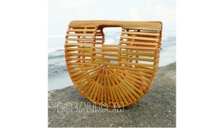 bamboo bags fan design summer season fashion handmade