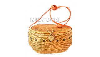 sling bags ata rattan ethnic motif handmade women design