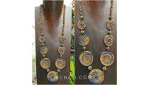 necklaces golden beads 7mate spiral combination color