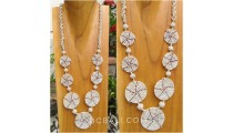 beads necklaces circling 7mate spiral design new beige color