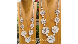 beads necklaces circling 7mate spiral design new beige color