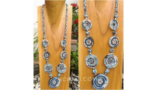 beads necklace 7circle spiral design new combination color