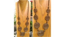 necklaces beads golden color7 mate circling spiral balinese design