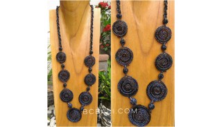 bali necklaces beads 7mate spiral handmade design shine color
