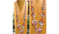 rainbow necklaces beads combination color 7mate spiral design