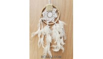 bali rattan circle handmade crochet dream catcher long feathers