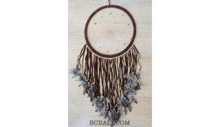 balinese dream catcher hackle pheasant feathers long leather 