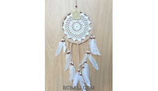crochet dream catcher bali handmade style white color