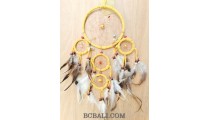 bali handmade dream catcher 5circle feather beads