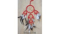 balinese dream catcher handmade feathers leather suede 5circle