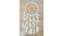 balinese handmade dream catcher white color long feather